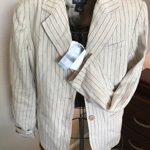 Khaki linens blazer jacket